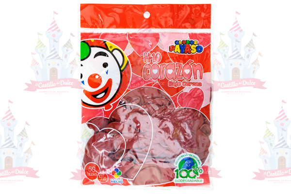 GLOBO CORAZON H-10 ROJO 80/50 PZS - EL CASTILLO DEL DULCE