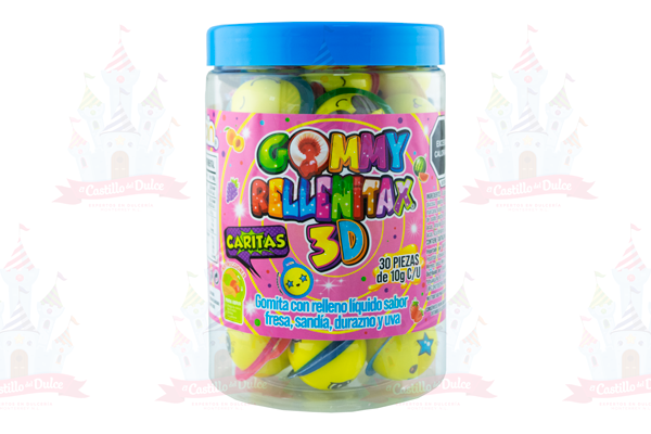 GOMITAS RELLENITAS 3D CARITAS 12/30 PZ HUBIN