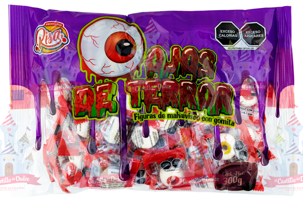 BOLSA OJOS DE TERROR 14/300 GRS RISA APROX 60 PZ
