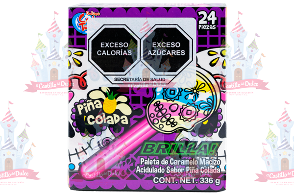 PALETA CALAVERITA NEON 24/24 PZA COOL HALLOWEEN