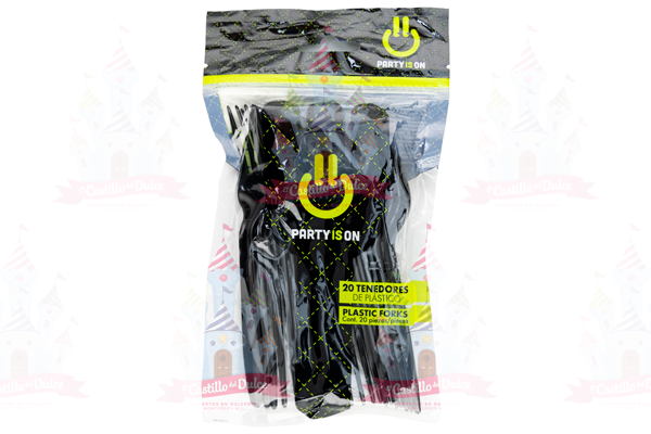 TENEDOR NEGRO 12/20 PZA FAB. SELECTAS - EL CASTILLO DEL DULCE