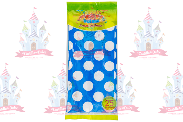 BOLSA AZUL C/LUNARES 50/25 FESTIBOLSA - EL CASTILLO DEL DULCE