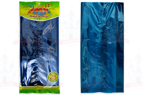 BOLSA AZUL TRANSP 50/25 FESTIBOLSAS - EL CASTILLO DEL DULCE