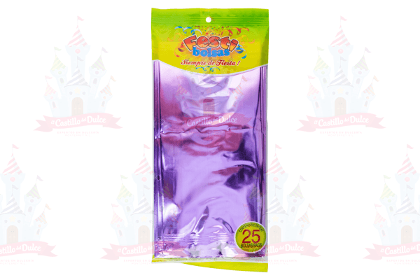 BOLSA METALIZADA LILA 50/25 FESTIBOLSAS - EL CASTILLO DEL DULCE