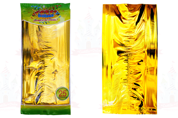 BOLSA METALIZADA ORO 50/25 FESTIBOLSAS - EL CASTILLO DEL DULCE