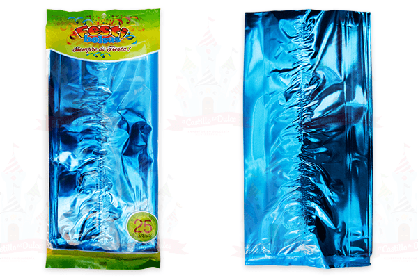 BOLSA METALIZADO AZUL 50/25 FESTIBOLSAS - EL CASTILLO DEL DULCE
