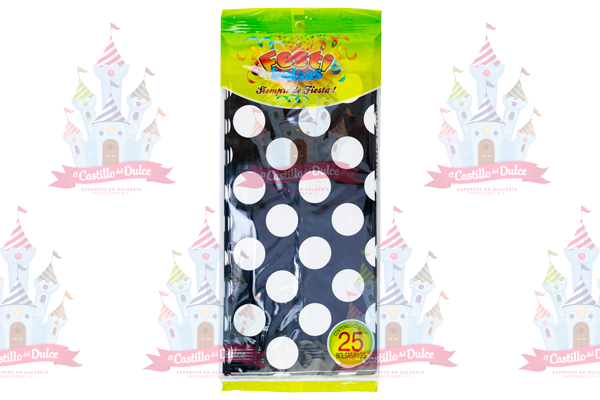 BOLSA NEGRO C/LUNARES 50/25 FESTIBOLSA - EL CASTILLO DEL DULCE