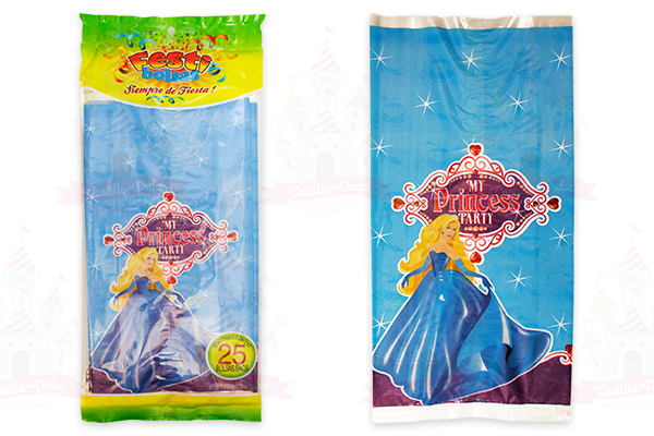 BOLSA PRINCESA AZUL 50/25 FESTIBOLSAS - EL CASTILLO DEL DULCE