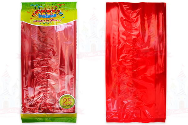 BOLSA ROJO TRANS. 50/25 FESTIBOLSAS - EL CASTILLO DEL DULCE