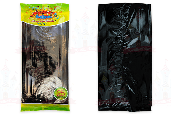 BOLSA SOLIDO NEGRO 50/25 FESTIBOLSAS - EL CASTILLO DEL DULCE
