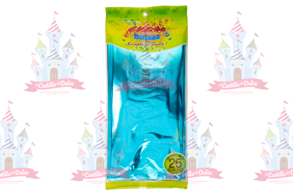 BOLSA TURQUESA METAL 50/25 FESTIBOLSAS - EL CASTILLO DEL DULCE