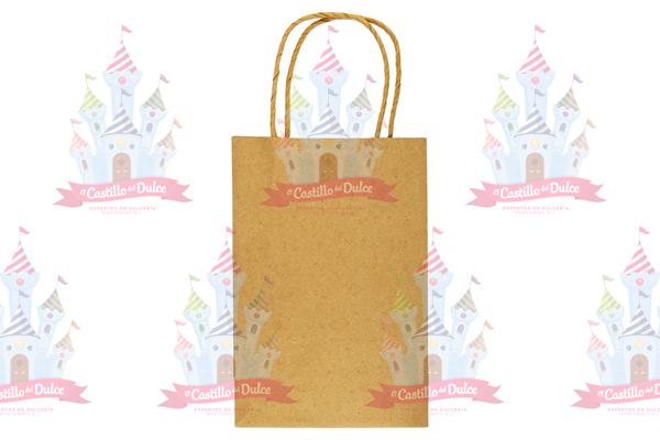 BOLSA KRAFT ASA CHICA 480/1 PZA CALTOM - EL CASTILLO DEL DULCE