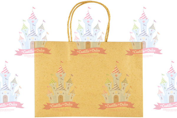 BOLSA KRAFT ASA BOUTIQUE GRANDE 240/1 PZA CALTOM - EL CASTILLO DEL DULCE