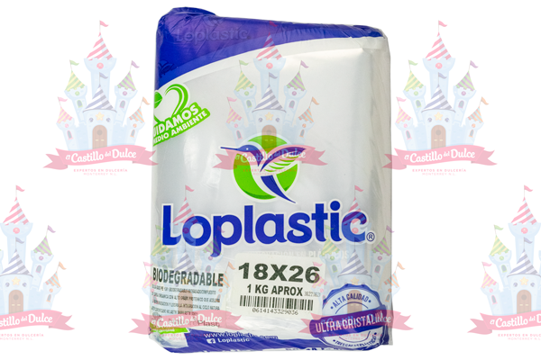 BOLSA TRANSPARENTE 18X26 1/25 KG. P/1/2 KG - EL CASTILLO DEL DULCE