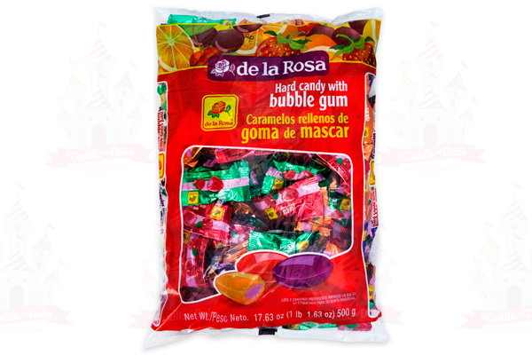 CARAMELO RELLENO C/CHICLE 24/100 LA ROSA - EL CASTILLO DEL DULCE