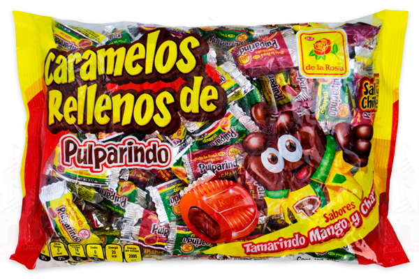 CARAMELO RELLENO PULPARINDO 24/100 LA ROSA - EL CASTILLO DEL DULCE