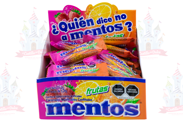 MENTOS BIPIEZA FRUTAS DISPLAY 10/40 PZAS - EL CASTILLO DEL DULCE