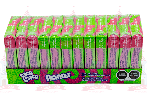 OKA LOKA NANOS FRESA-LIMON 40G 12/12 PZAS - EL CASTILLO DEL DULCE