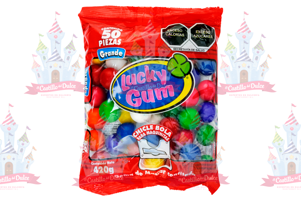 CHICLE LUCKY GUM GRANDE 20/50 PZA - EL CASTILLO DEL DULCE