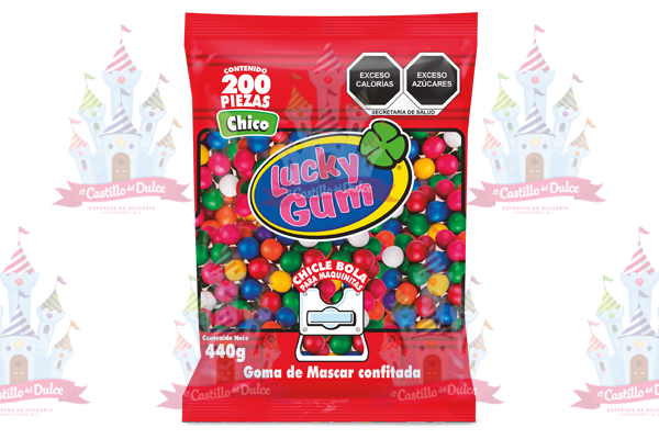 CHICLE LUCKY GUM CHICO 20/200 PZA - EL CASTILLO DEL DULCE