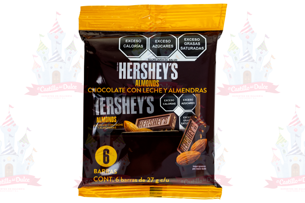 BARRA ALMENDRAS 14/6/ 27 GRS HERSHEY - EL CASTILLO DEL DULCE