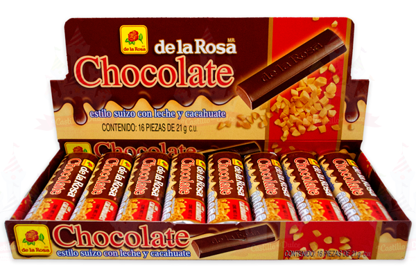 CHOCOLATE SUIZO CACAHUATE 20/16 LA ROSA. - EL CASTILLO DEL DULCE