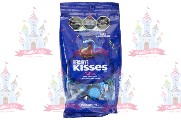 KISS FIESTA AZUL OSCURO LECHE 6/190 GRS - EL CASTILLO DEL DULCE