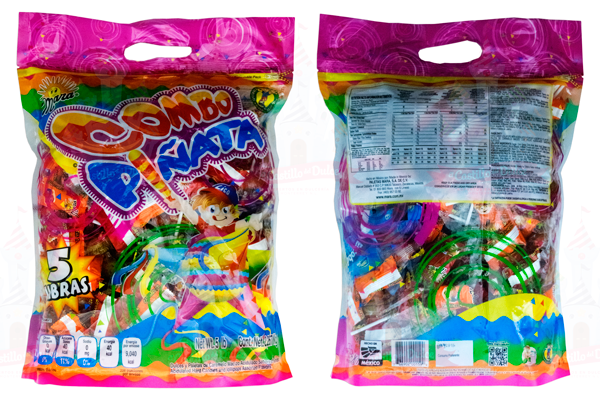PAQUETE COMBO PINATA 8/2.26 5 LBS MARA - EL CASTILLO DEL DULCE