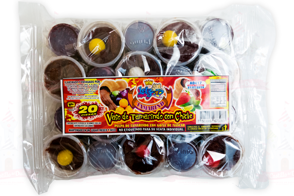 VASO LETZ 25/20 TAMARINDO C/CHICLE - EL CASTILLO DEL DULCE