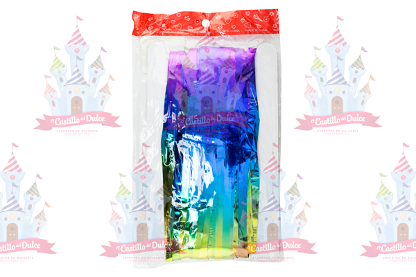 CORTINA METALICA ARCOIRIS 1 PZA EL CASTILLO - EL CASTILLO DEL DULCE