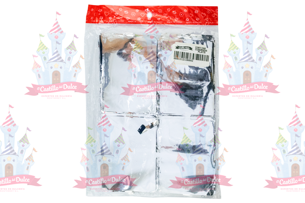 CORTINA CUADRO GRANDE PLATA 1 PZA - EL CASTILLO DEL DULCE