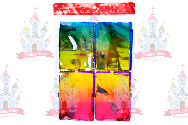 CORTINA CUADRADA MULTICOLOR METALICA 1 PZA - EL CASTILLO DEL DULCE