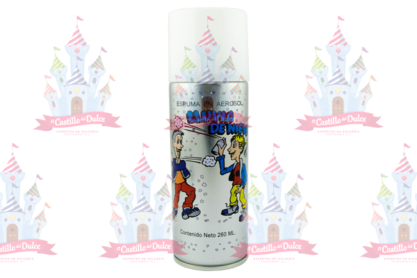 ESPUMA LLUVIA DE NIEVE BLANCA 24/260 ML - EL CASTILLO DEL DULCE