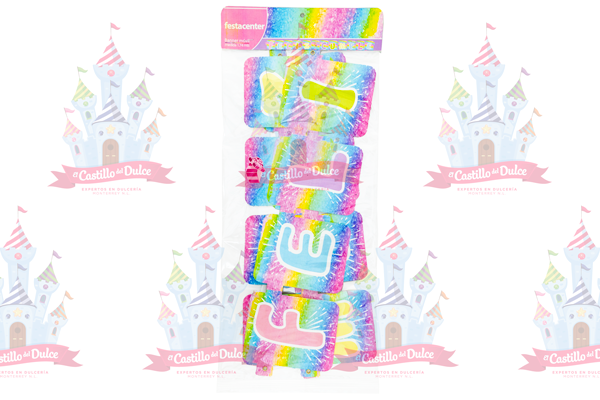 BANNER MOV. FELIZ CUMPLE RAINBOW 25/1 PZ FESTACENT - EL CASTILLO DEL DULCE