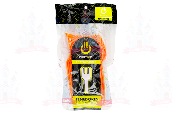 TENEDOR NARANJA 12/20 PZA FAB. SELECTAS - EL CASTILLO DEL DULCE