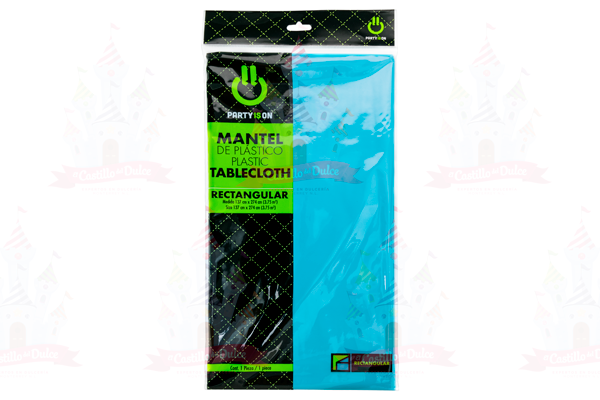 MANTEL RECT. AZUL CARIBE 12/1 PZA FAB. SELECTAS - EL CASTILLO DEL DULCE