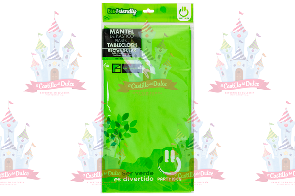 MANTEL RECT. VERDE KIWI 12/1 PZA FAB. SELECTAS - EL CASTILLO DEL DULCE