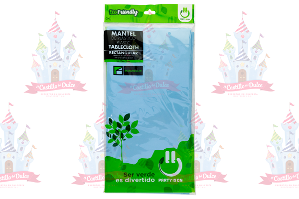 MANTEL RECT. AZUL CIELO 12/1 PZA FAB. SELECTAS - EL CASTILLO DEL DULCE