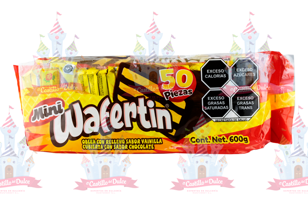 GALLETA MINI WAFERTIN 18/50 PZA LA ROSA - EL CASTILLO DEL DULCE
