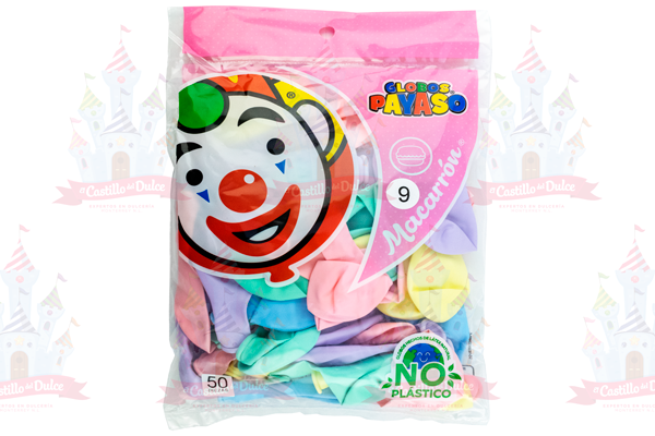 GLOBO #9 MACARRON 100/50 PZA FAB SELECTAS - EL CASTILLO DEL DULCE