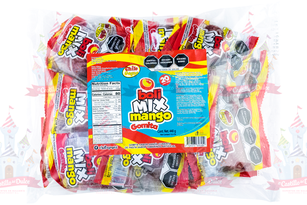 GOMA BOLIMIX MANGO 20/20 PZAS CHILOGOGO - EL CASTILLO DEL DULCE