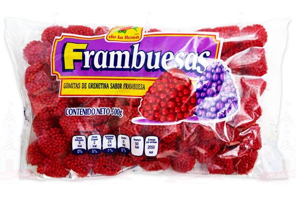 GOMA GRENETINA FRAMBUESA ROJA 16/500 GRS LA ROSA - EL CASTILLO DEL DULCE