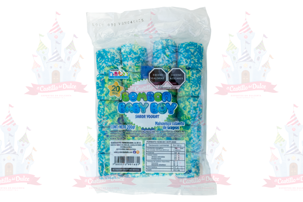 BOMBON BABY BOY AZUL 40/20 PZA HUBIN - EL CASTILLO DEL DULCE