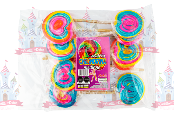 PALETA CHILINDRINA MEDIANA 20/10 PZAS NOKIS - EL CASTILLO DEL DULCE