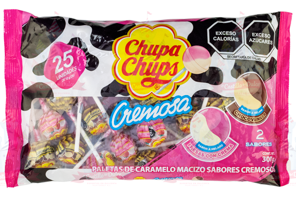 PALETA CHUPA CHUPS ICE CREAM 20/25 PZ - EL CASTILLO DEL DULCE