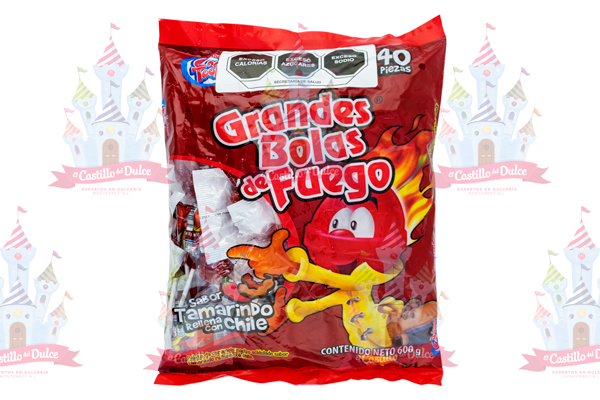 PALETA GRANDES BOLAS TAMARINDO 24/40 COOL TOONS - EL CASTILLO DEL DULCE