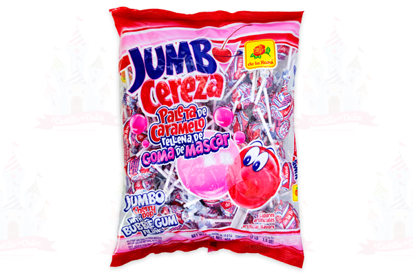 PALETA JUMBO CEREZA 12/50 LA ROSA - EL CASTILLO DEL DULCE