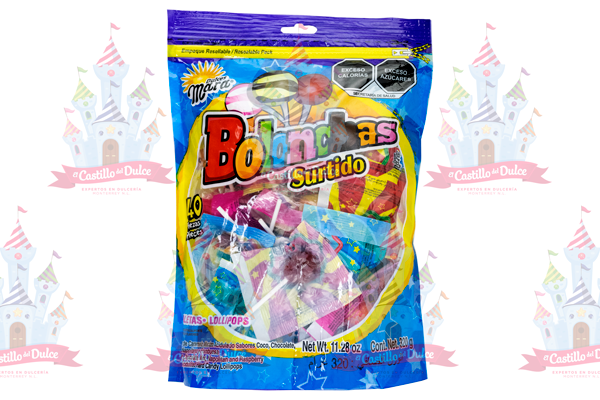 PALETA BOLONCHA SURTIDA 35/40 PZA MARA - EL CASTILLO DEL DULCE