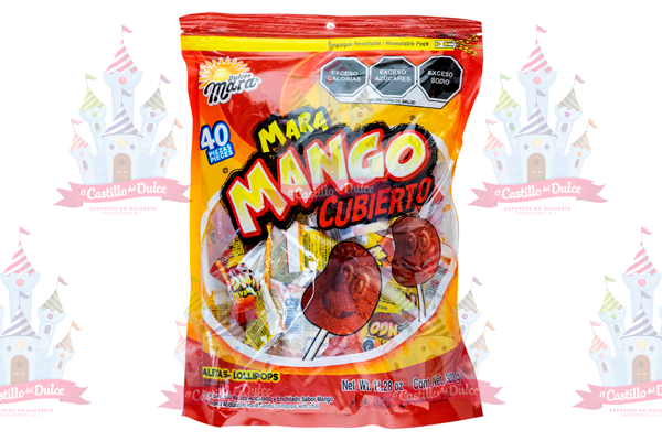 PALETA MANGO CUBIERTO 35/40 PZ MARA - EL CASTILLO DEL DULCE