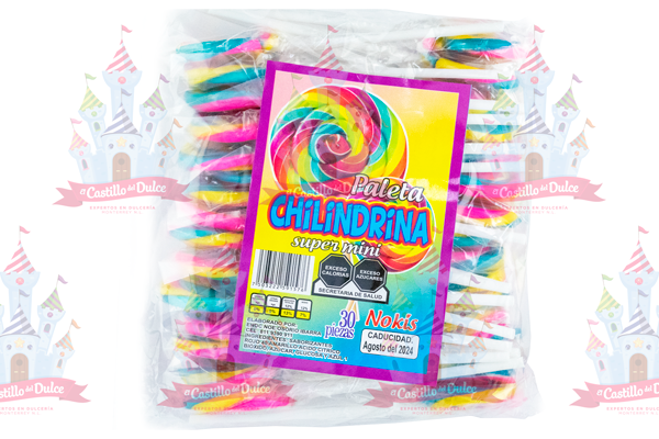 PALETA SUPER MINI CHILINDRINA 20/30 PZAS NOKIS - EL CASTILLO DEL DULCE